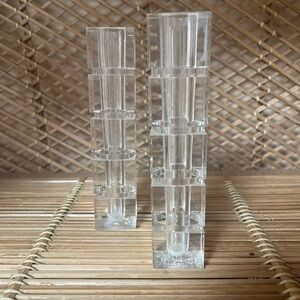 Vintage Cubist Acrylic MCM Modern Bud Vase